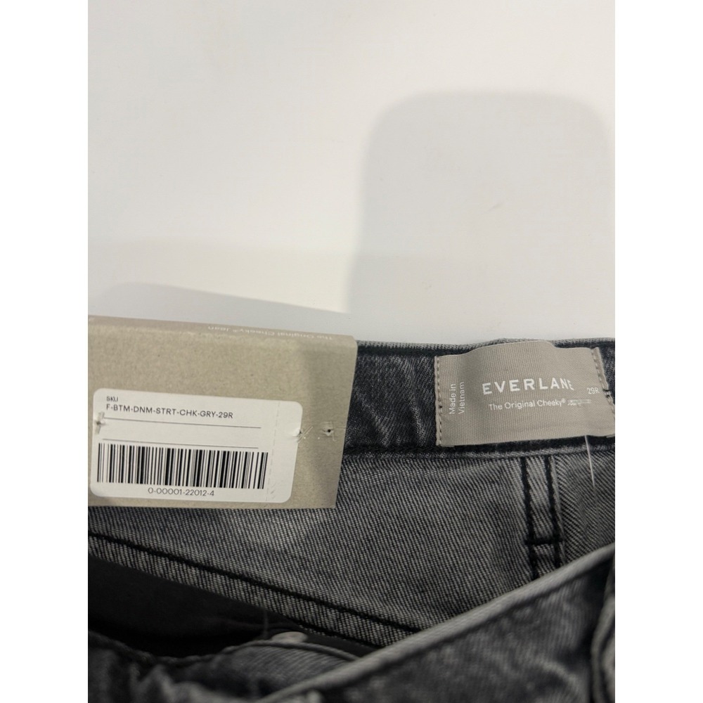 Everlane The Original Cheeky Straight Leg Jeans Grey 29R Organic Cotton Stretch - Picture 3 of 11